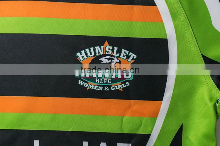 Cheap Wholesale Plain Custom Make Green Rugby Jersey Shirt Youth