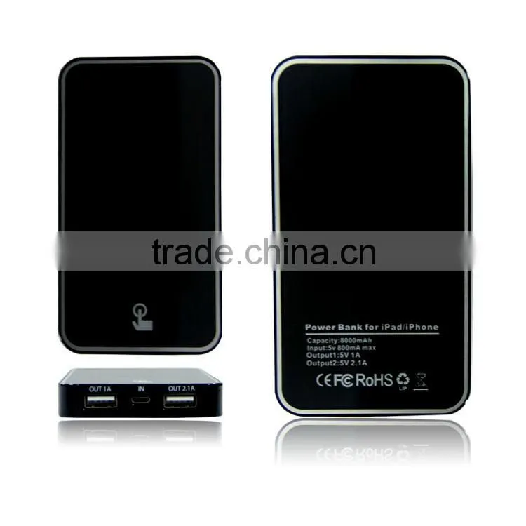 Wholesale high quality li-polymer power bank with replaceable battery, 6000mah Case Power Bank