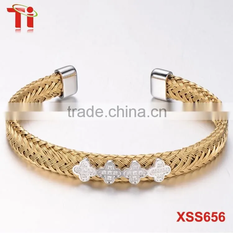 Stainless steel bracelet for girls, exquisite bracelet with adjustable end, fine chain stainless steel jewelry gift