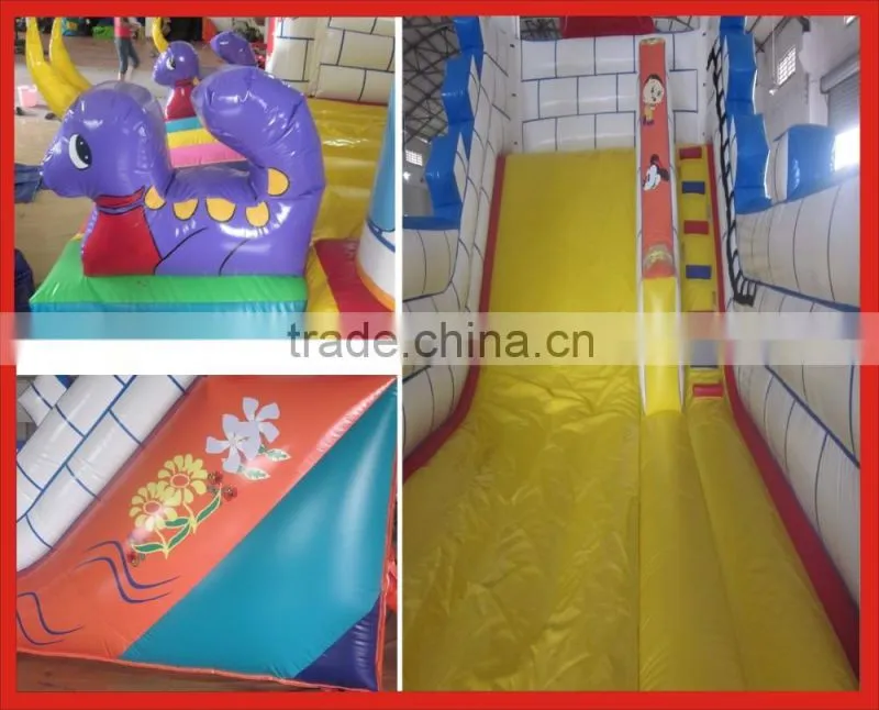 2016 hot sale inflatable Magical Dragons Children's Bouncy Castle, inflatable dragon slide