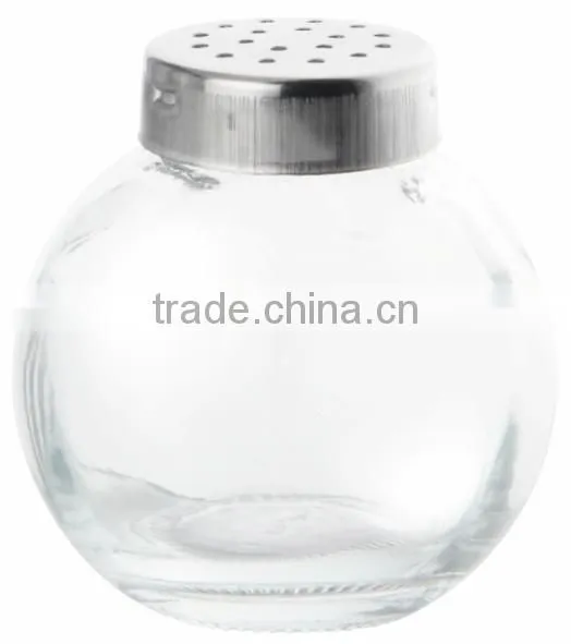 high quality ball type glass spice bottle jar