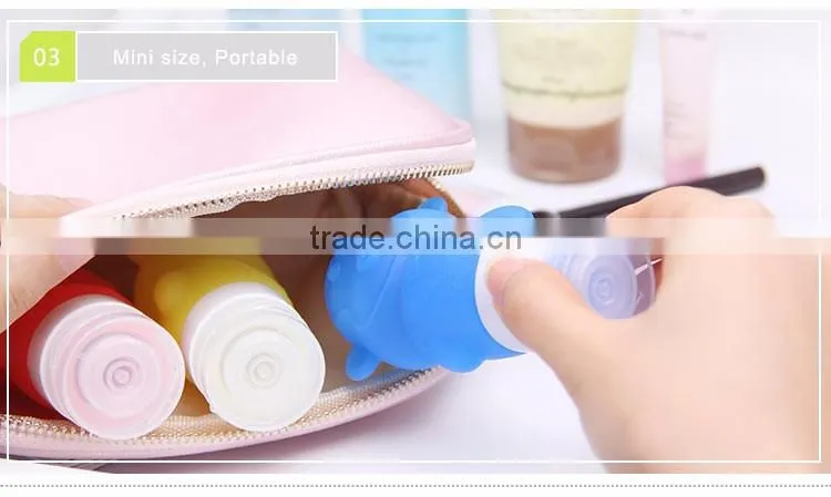 Food grade silicone Travel Set Bottles Monkey shape bottles Carry-on Airline Aprroved