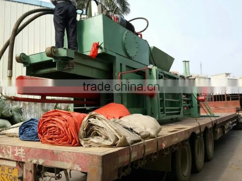Hot selling hydraulic horizontal waste paper baler, cardboard baling press machine