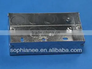 BS Standard Galvanized Steel 3X6 Switch And Socket Box