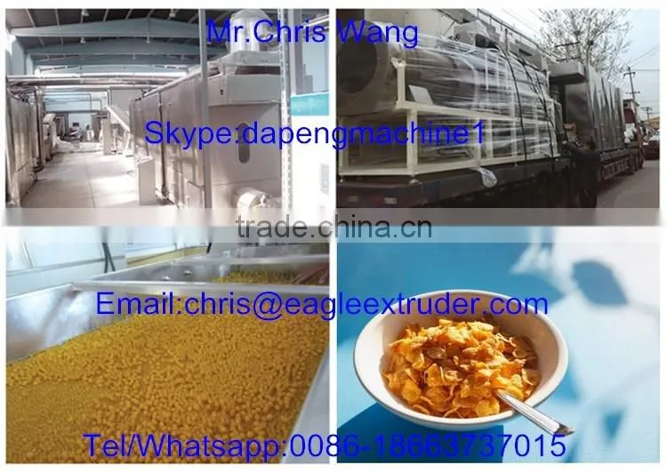 Automatic corn flakes breakfast cereal production line corn flakes production process