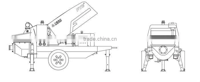 CANMAX tralier-mounted concrete pump SBS15-05-22