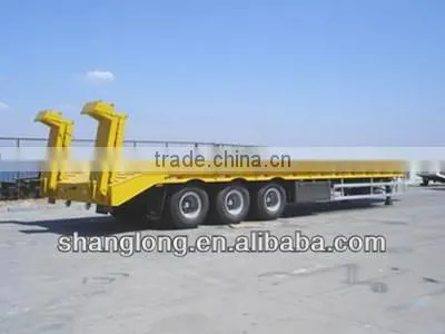 60 Tons Three Axle SINOTRUK Low Plate Trailer Equipments