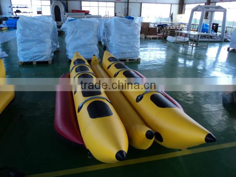 (ce) pvc material 8 persons water banana inflatable boat