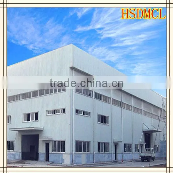 China large span stainless steel frame prefabricated warehouse workshop plant