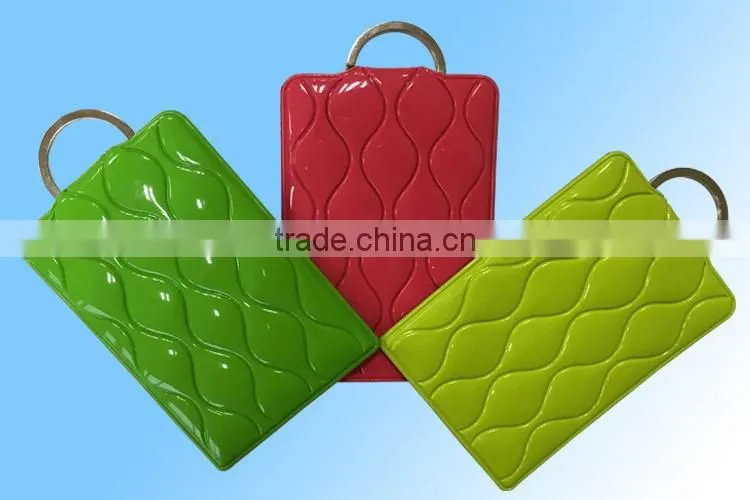 Fashionable pvc business card holder with keyring,plastic card case with keyring