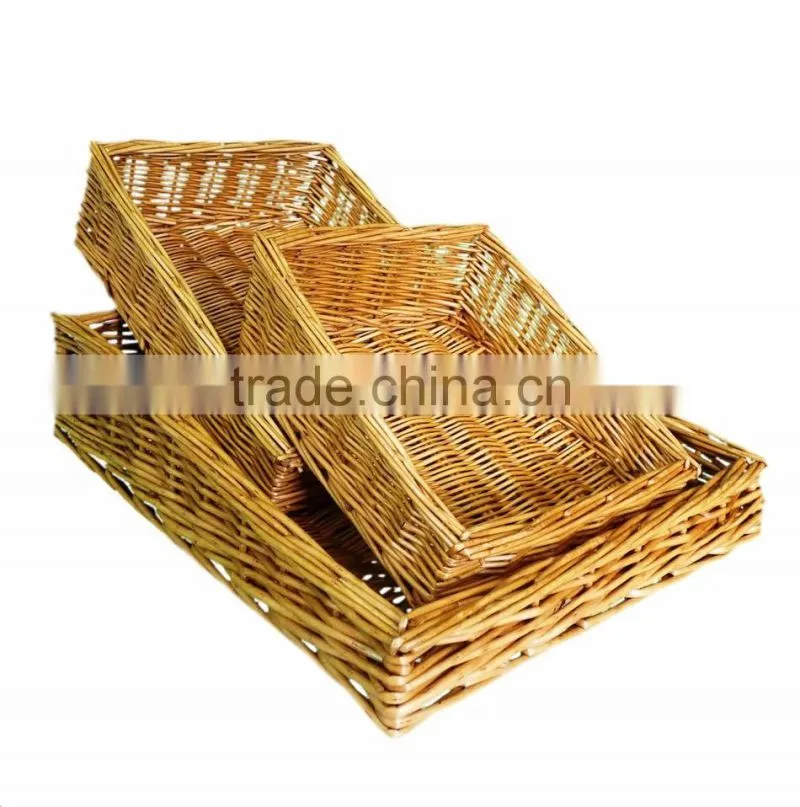 Bread Basket, Rectangular Table Basket, Fruit Basket, Display Basket, Handwoven Wicker Basket