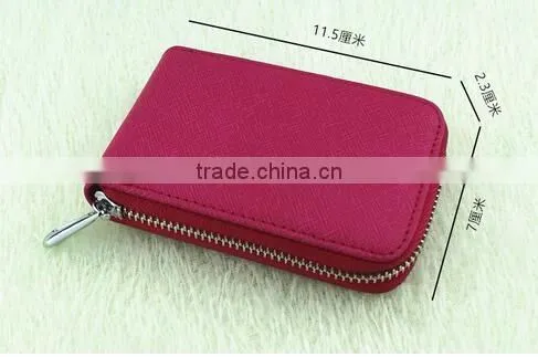 cy278 Genuine leather card holder slim wallet card wallet double Organ card package gift card holder