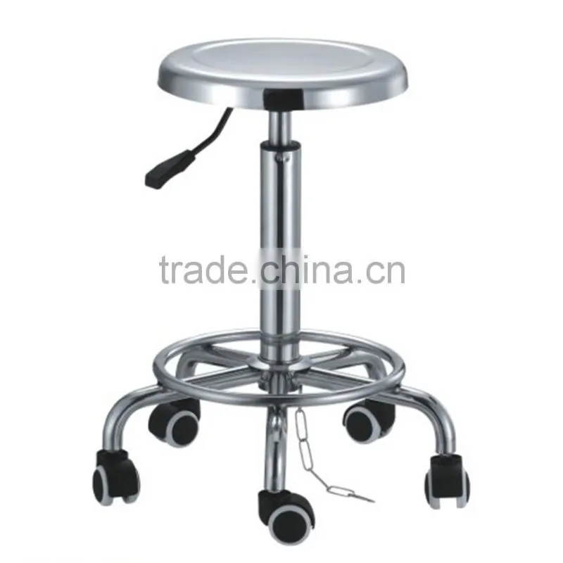 Rotary Round Stool with Gas lift and wheels