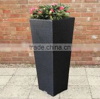 garden flower pot high wicker flower pot