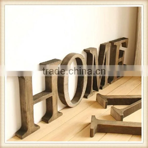 Wood English Letter Heart Five Angular Multilateral DIY Manual Process Letters Laser Cutting Letters Can Be Customized