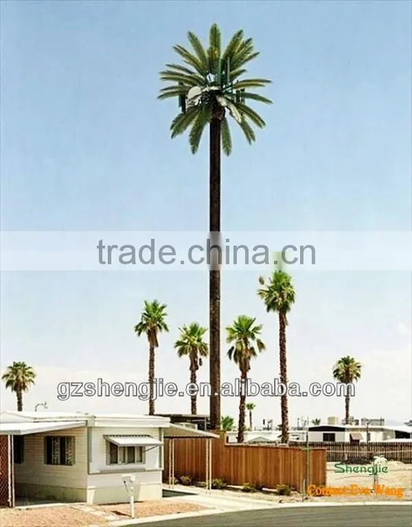 China wholesale manufacturer make new style microwave mobile telecom mobile monopole imitated date palm tree communication tower