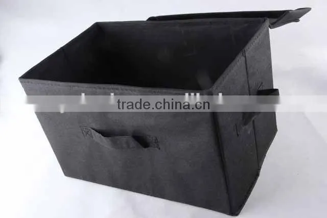 square non-woven box with cover and handle/storage box