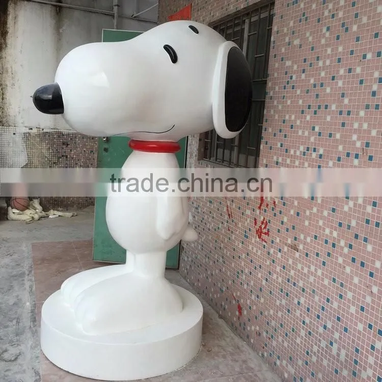 Fiberglass cartoon dog statue sculpture