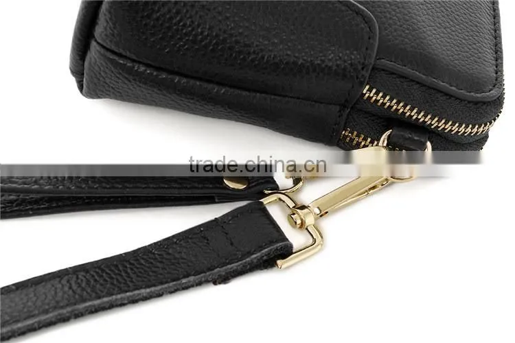 Leather Shoulder Bag with Clutch Set Handmade Lady Handbag