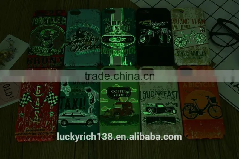 Retro motorcycle & car polish luminous PC phone case for iPhone 5G/6G