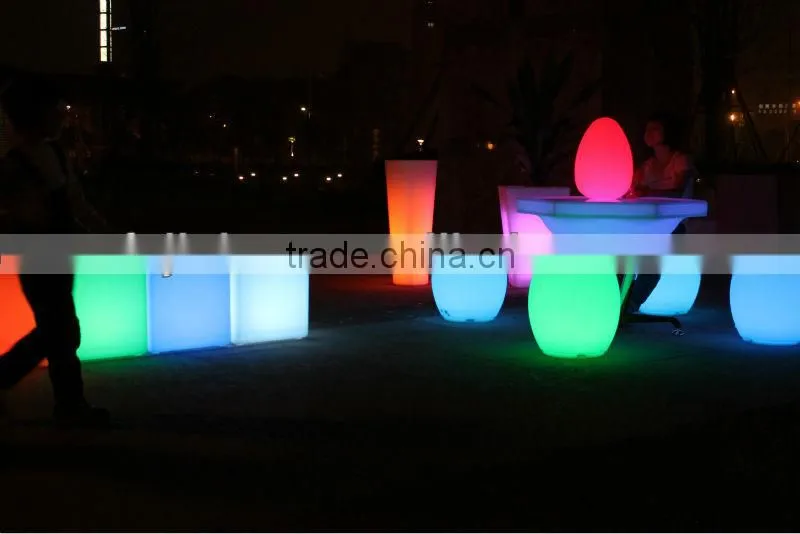 Rechargable colorful warterproof modern outdoor cube furniture led seat cube