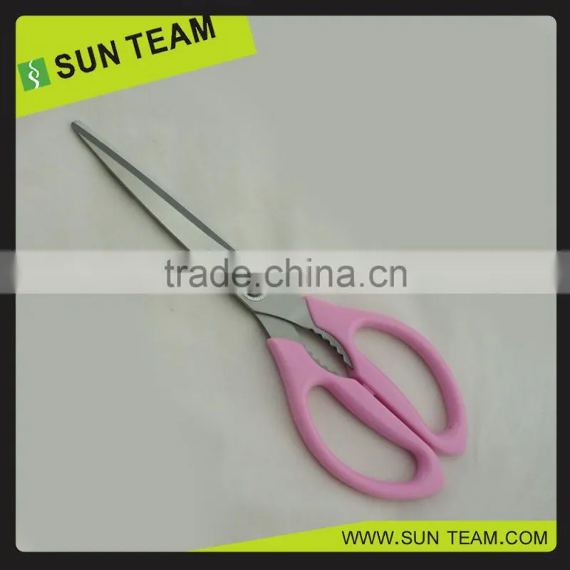 SK053 10" long blade pink color beauty kitchen scissors