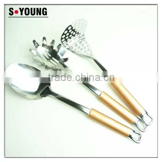 33060 stainless steel Kitchen Cooking Utensils with cover handle