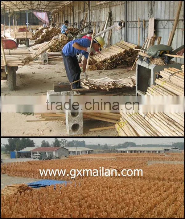china manufacture pvc coated wooden broom stick with best quality