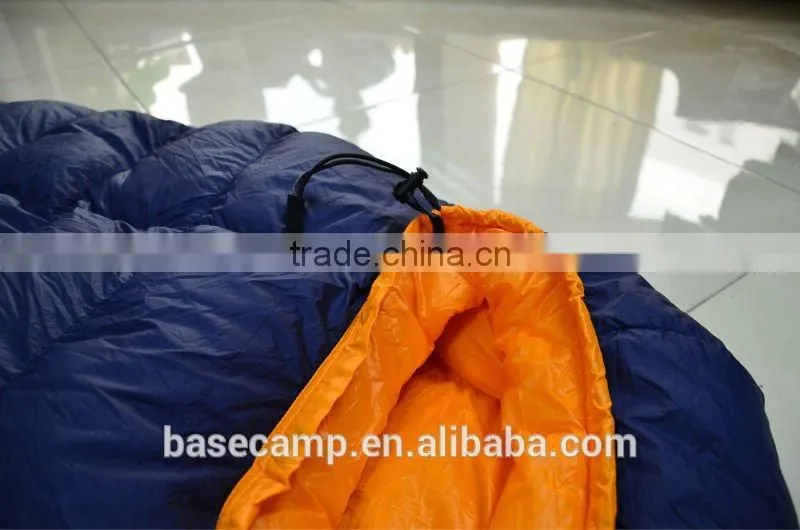 Luxurious human shape down filling mummy sleeping bag