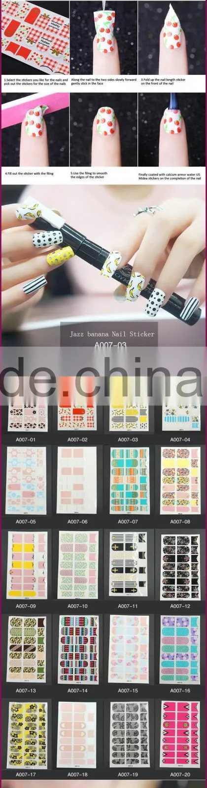 New Air Custom design 2017 popular new fashion Korea and Japan lady nail wraps