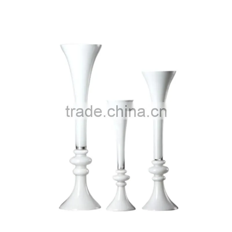 Wholesale European Black and White Flower Glass Vase