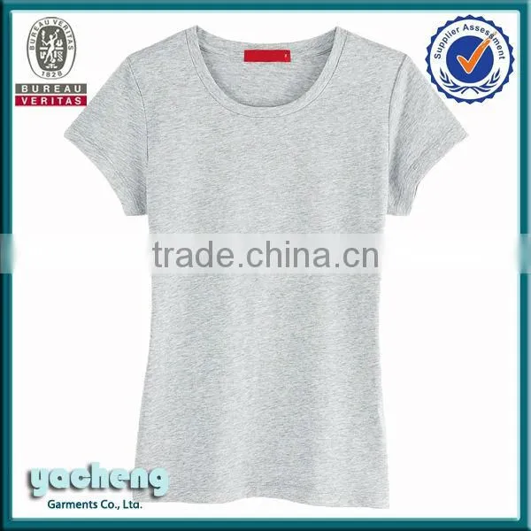 Basic tshirt round neck cheapest cotton pink plain t-shirts