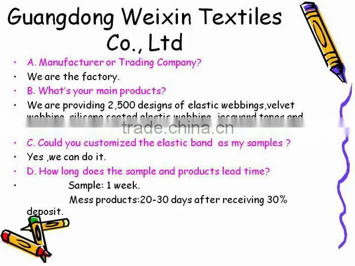 Wholesale jacquard elastic webbing