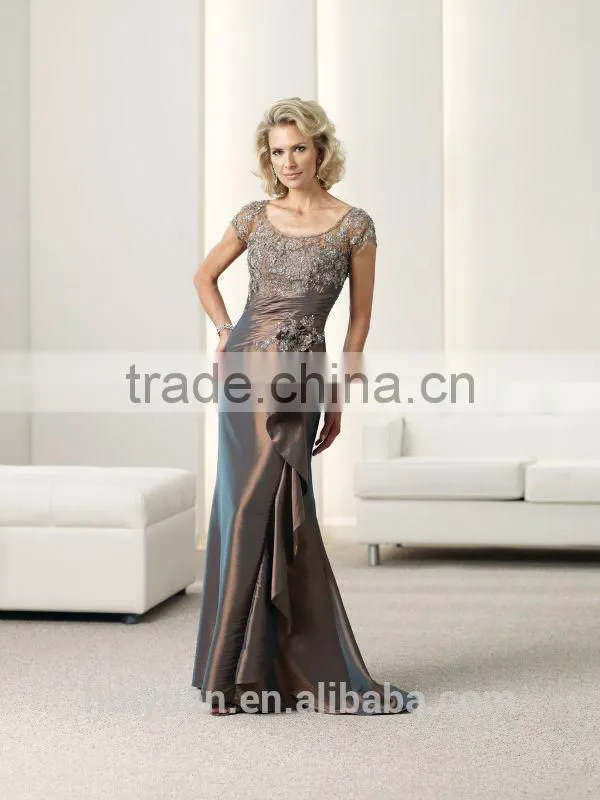 sexy short sleeve mother of the bride evening modern night dress