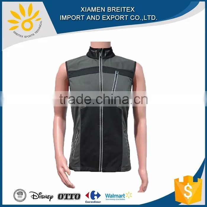 China Manufacturer Wholesale cheap customized softshell vest for men