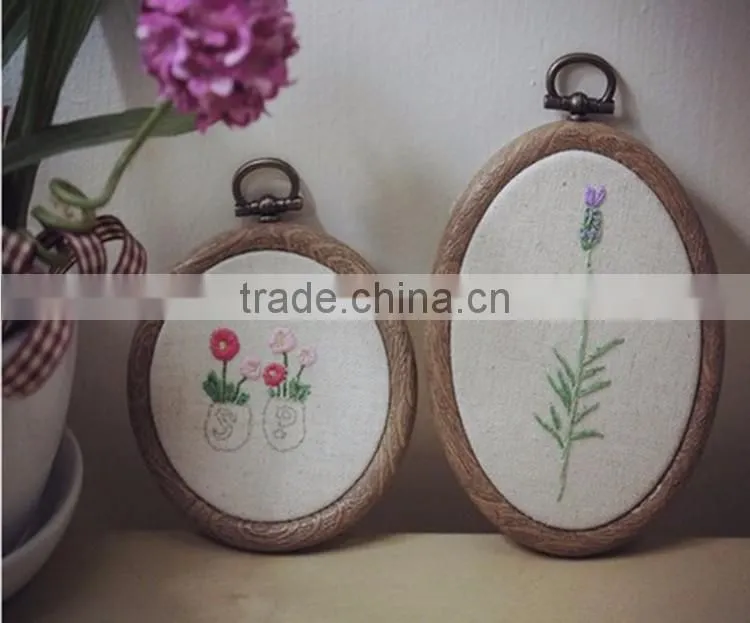 Wholesale Cross Stitch Accessory ABS Wooden Pattern Embroidery Hoops
