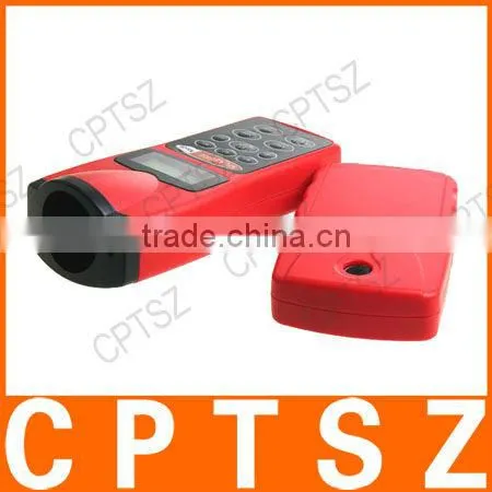 Dual ultrasonic distance meter with laser pointer rangefinder