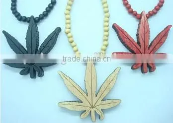 cheap hip hop wood bead necklaces