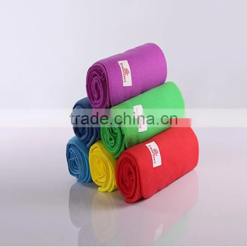 100% polyester micro polar fleece airline blanket