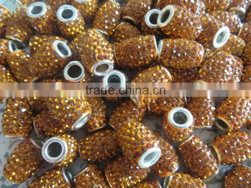 Sparkle Clay DIY Jewelry Beads Accessories, Stones Crystals Barrel Beads for Bracelet