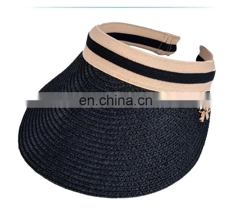 women's summer visor strawhat sun-shading sun hat beach cap Papyruses Air cap Seaside Sandy beach baseball caps casual fashion