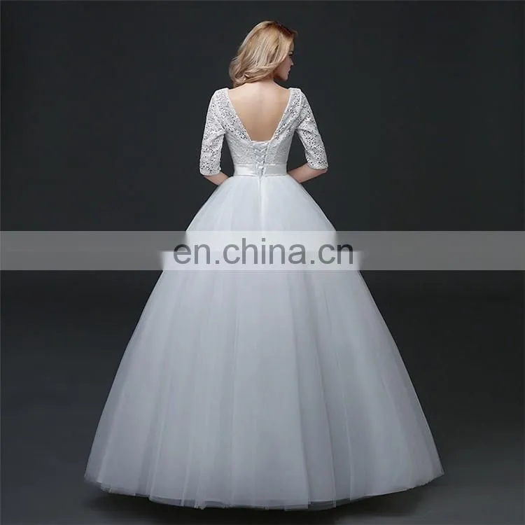 HS1633 2017 Sweetheart Embroidered Luxury Long Sleeve Bridal Gown Chic Wedding Dresses