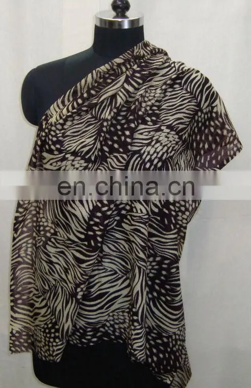Silk pashmina printed shawl 2017