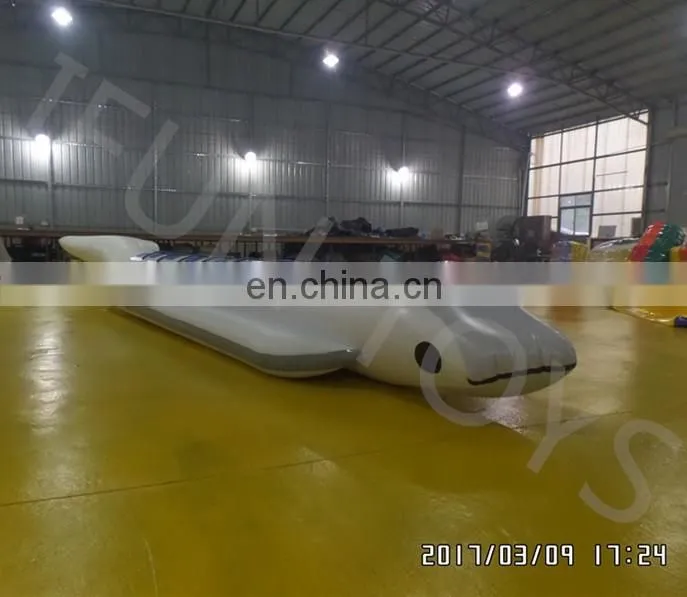 8 person ride Floating Dolphin inflatable water ski banana towable boat