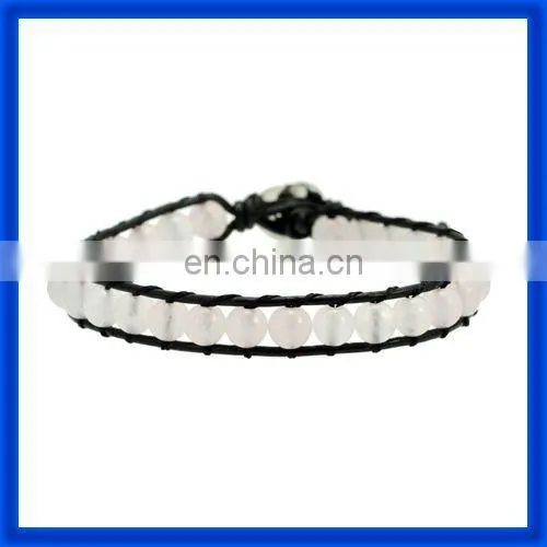 new 2014 Hot Sale Tiger Eyes Beads Leather Wrap Bracelet TPCL146#