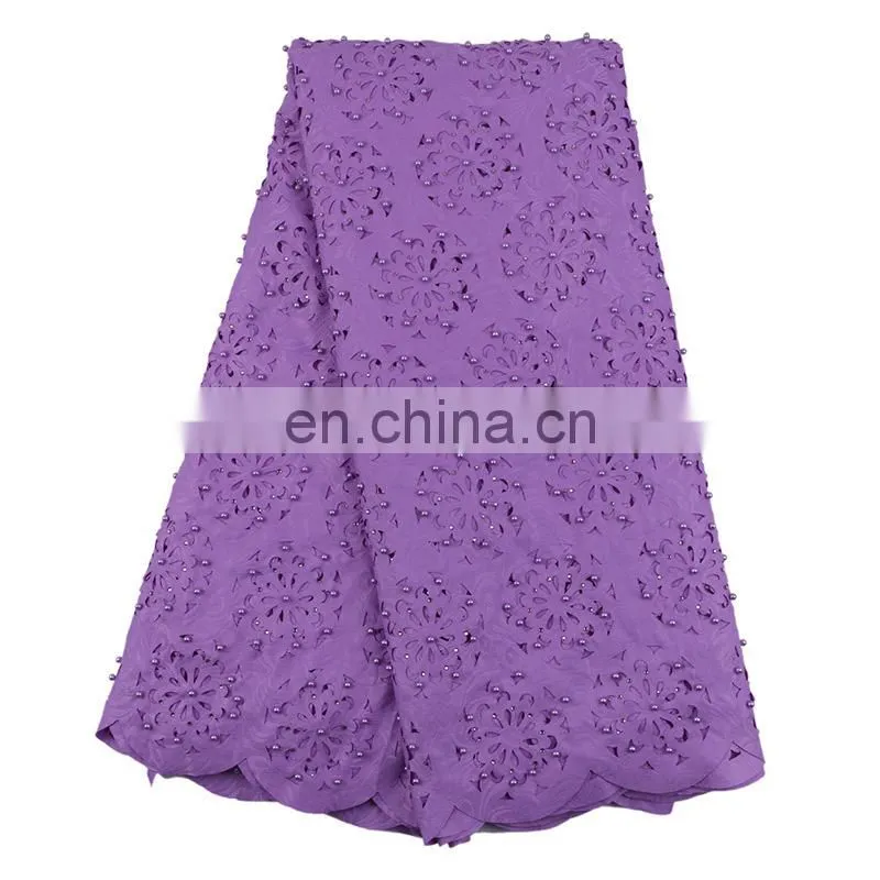 High quality 100% cotton polish lace fabric African embroidery lace fabric No.LP41200129