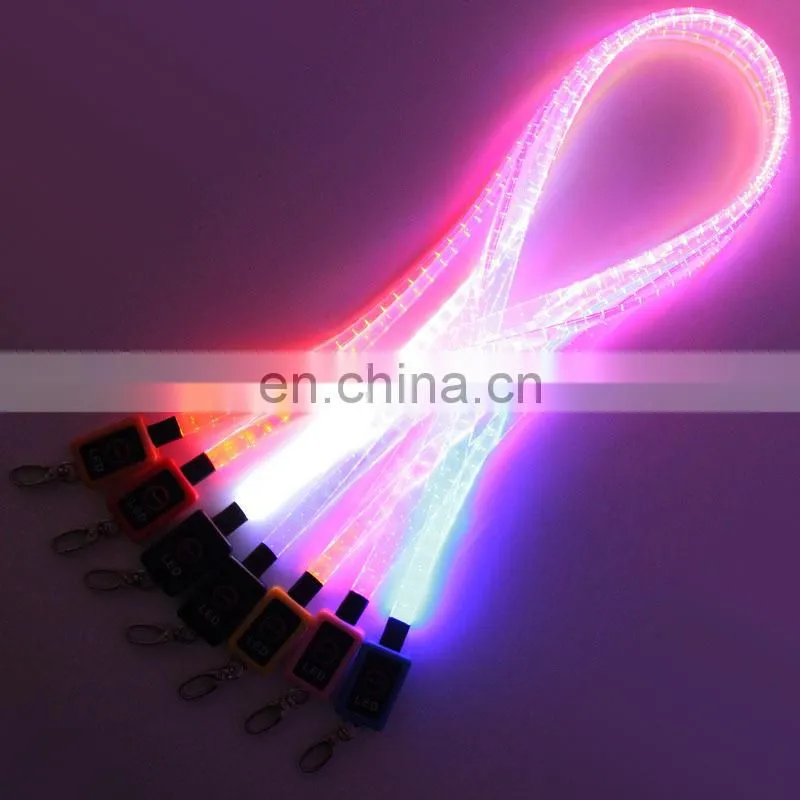 NEW arrival lanyards with logo promotional led lanyards lanyards glow in dark