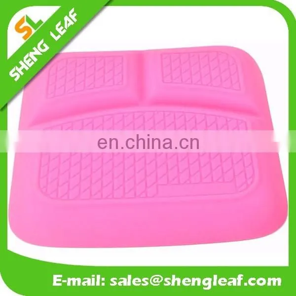 silicone food serving plate bowl with three parts