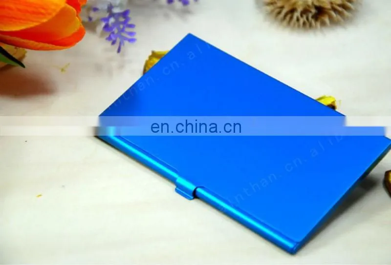 Cheap business card holder/black name card holder/metal card holder with leather