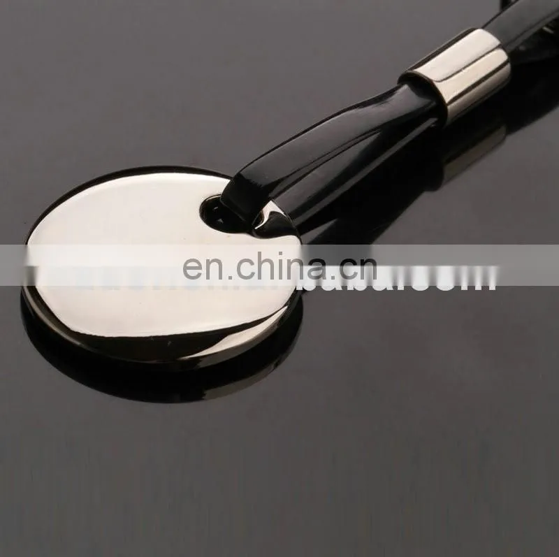 Promotional gift metal custom rubber keychains with round plate
